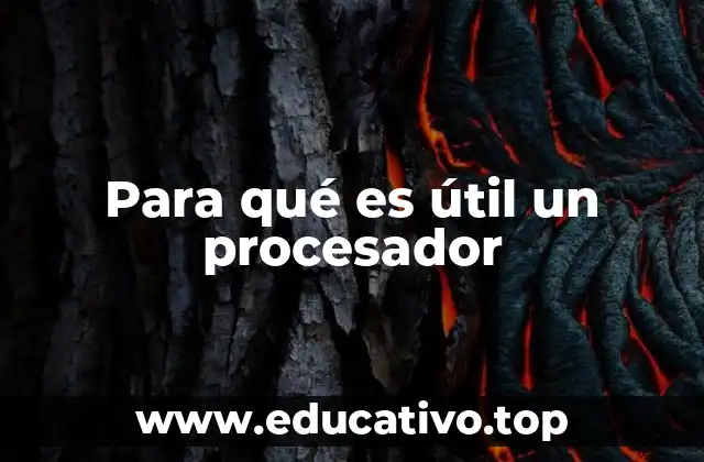 Para qué es útil un procesador