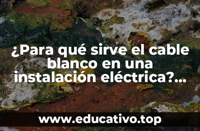 ¿Para qué sirve el cable blanco en una instalación eléctrica? (68 characters)