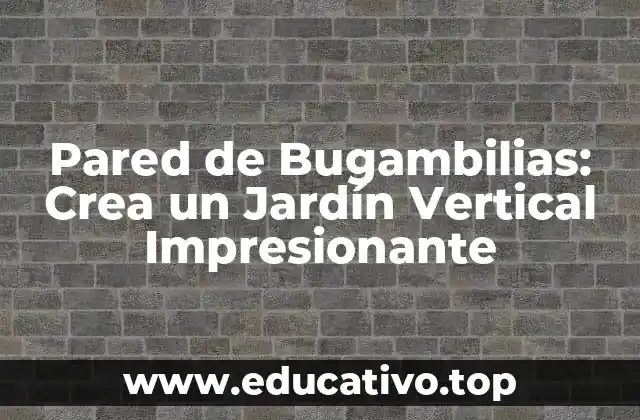 Pared de Bugambilias: Crea un Jardín Vertical Impresionante