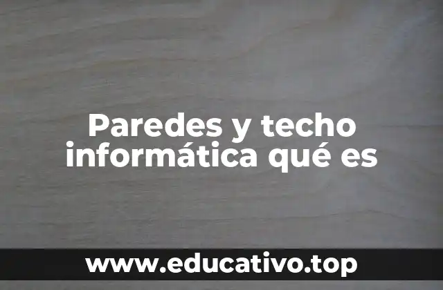 Paredes y techo informática qué es