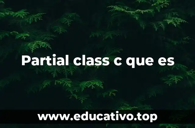 Partial class c que es