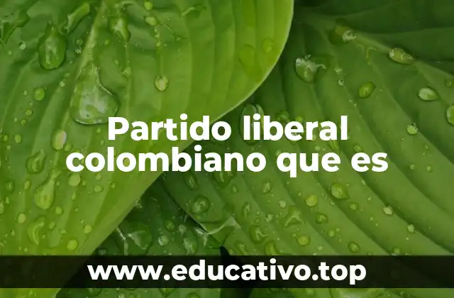 Partido liberal colombiano que es