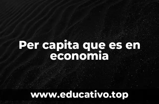 Per capita que es en economia