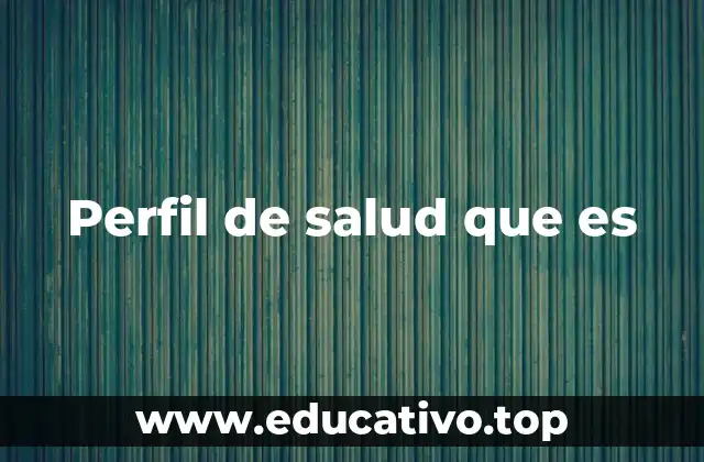 Perfil de salud que es