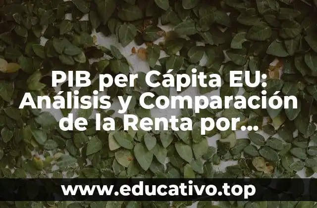 PIB per Cápita EU: Análisis y Comparación de la Renta por Habitante en la Unión Europea