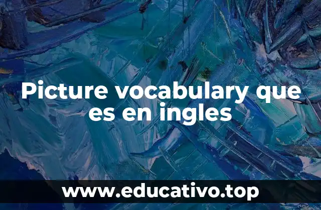 Picture vocabulary que es en ingles