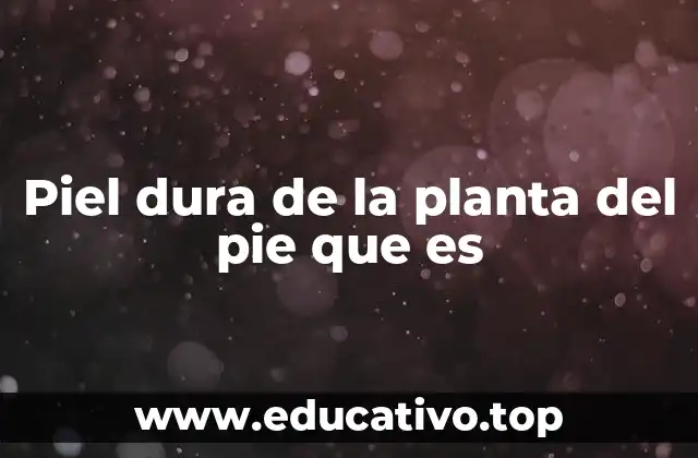 Piel dura de la planta del pie que es