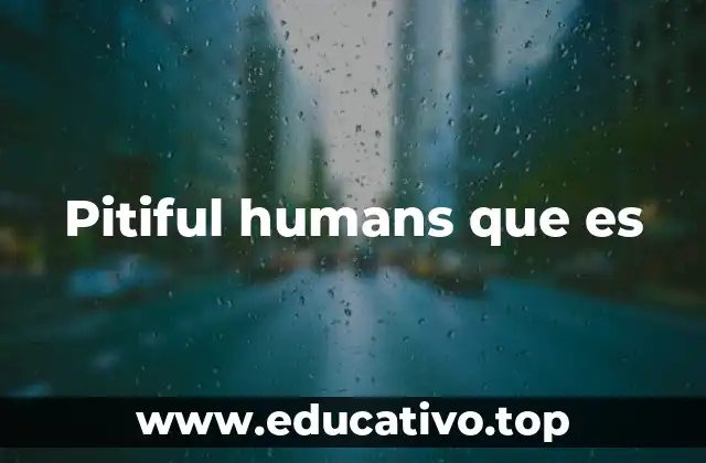Pitiful humans que es