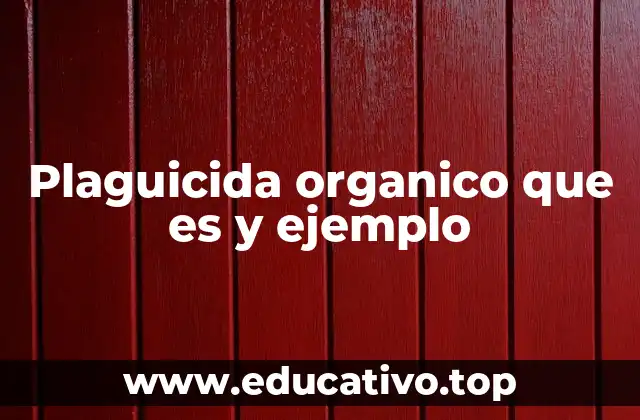 Plaguicida organico que es y ejemplo