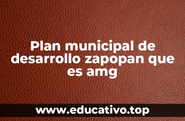 Plan municipal de desarrollo zapopan que es amg