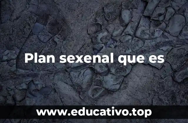 Plan sexenal que es