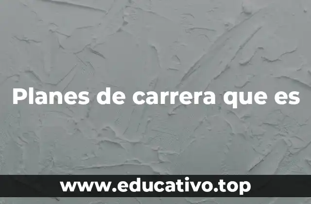 Planes de carrera que es