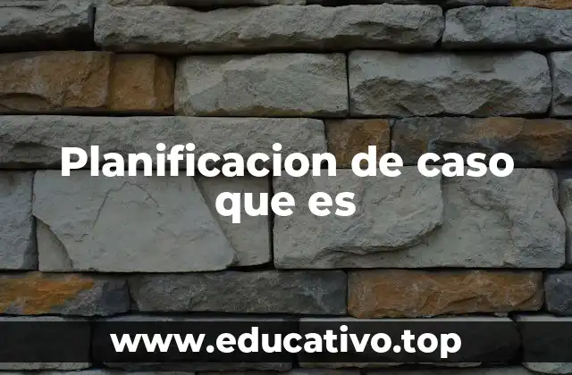 Planificacion de caso que es