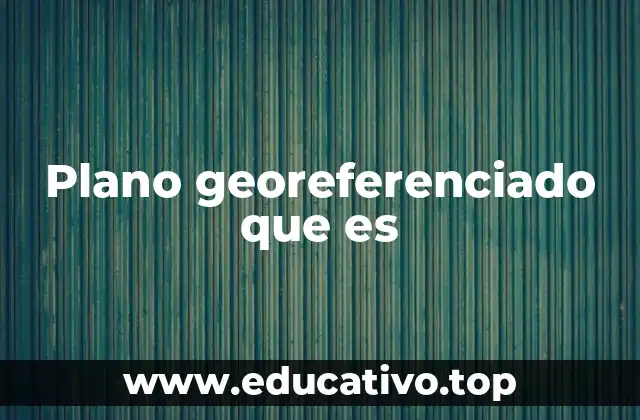 Plano georeferenciado que es