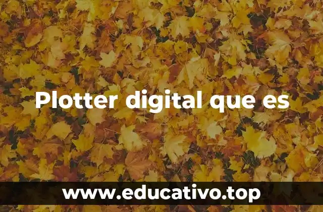 Plotter digital que es