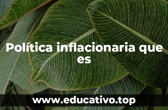 Política inflacionaria que es