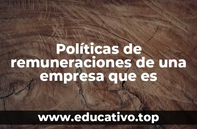 Políticas de remuneraciones de una empresa que es