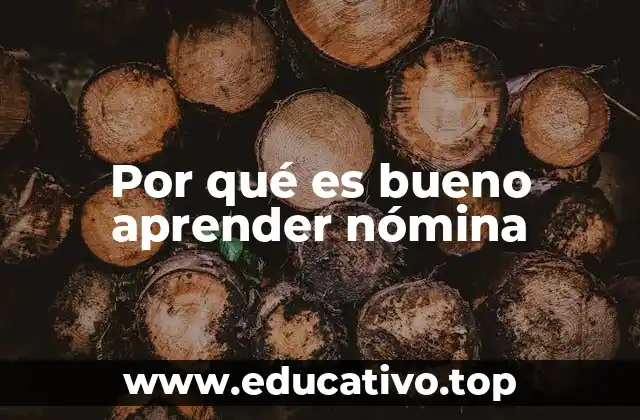 Por qué es bueno aprender nómina