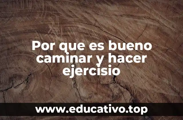 Por que es bueno caminar y hacer ejercisio