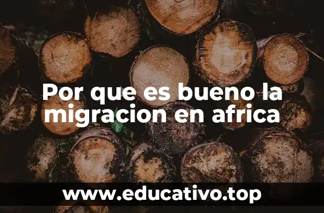 Por que es bueno la migracion en africa