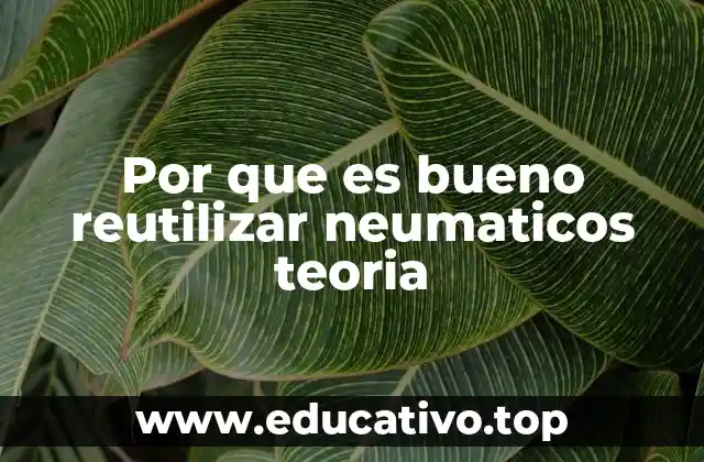 Por que es bueno reutilizar neumaticos teoria