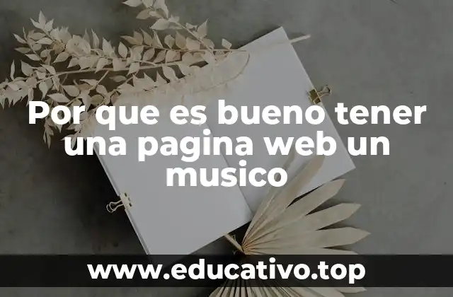 Por que es bueno tener una pagina web un musico