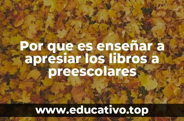 Por que es enseñar a apresiar los libros a preescolares