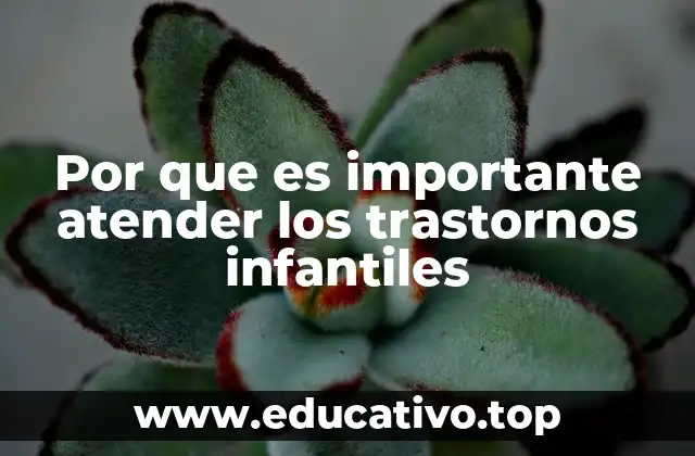Por que es importante atender los trastornos infantiles