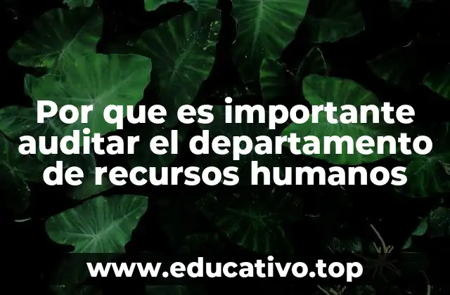 Por que es importante auditar el departamento de recursos humanos