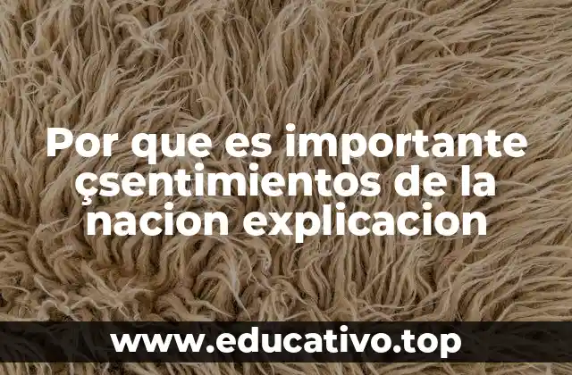 Por que es importante çsentimientos de la nacion explicacion