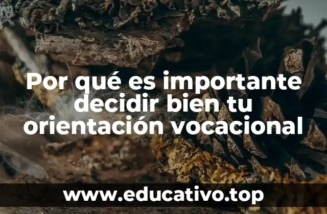 Por qué es importante decidir bien tu orientación vocacional