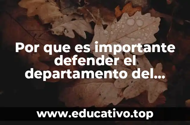 Por que es importante defender el departamento del cobaev