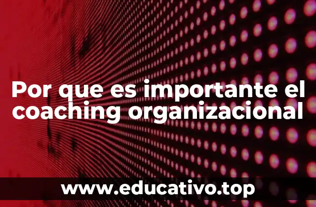 Por que es importante el coaching organizacional