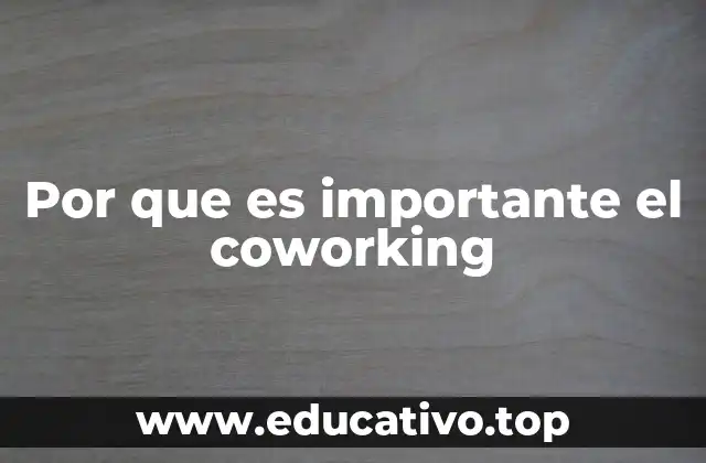 Por que es importante el coworking