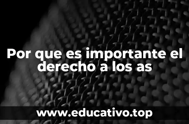 Por que es importante el derecho a los as