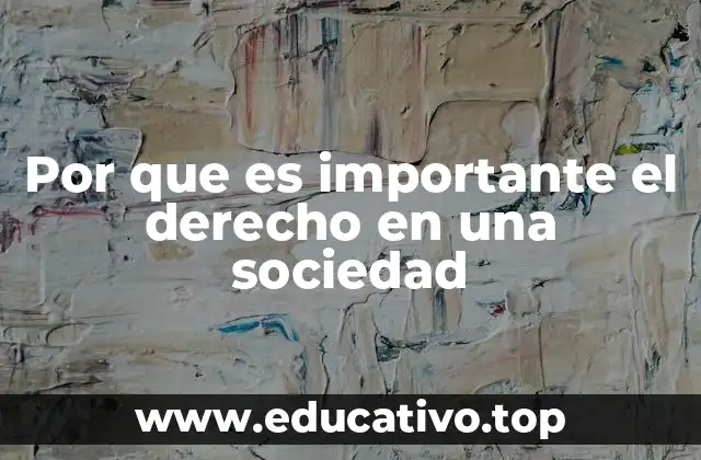 Por que es importante el derecho en una sociedad