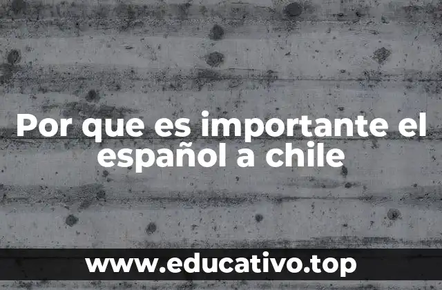 Por que es importante el español a chile