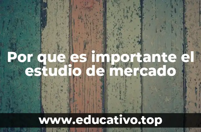 Por que es importante el estudio de mercado
