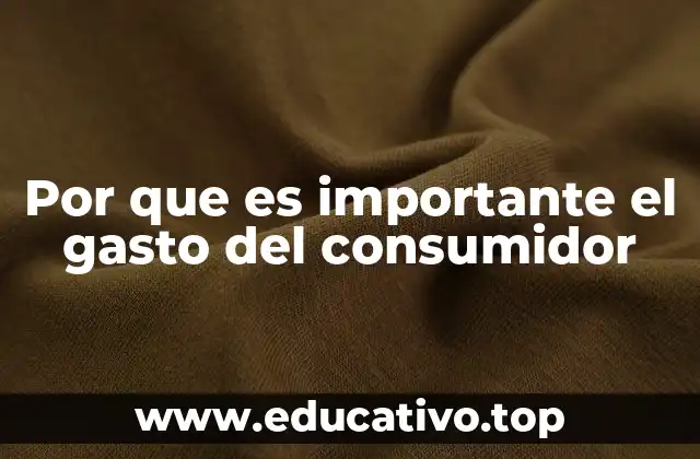 Por que es importante el gasto del consumidor