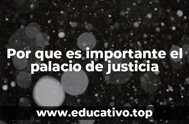 Por que es importante el palacio de justicia