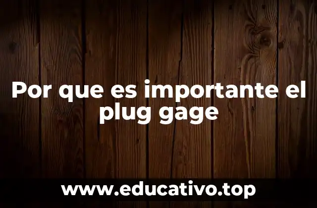 El papel del plug gage en el control dimensional de piezas