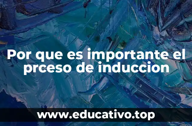 Por que es importante el prceso de induccion