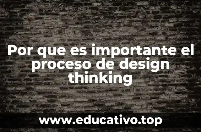 Por que es importante el proceso de design thinking