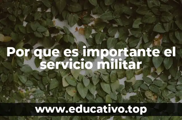 Por que es importante el servicio militar