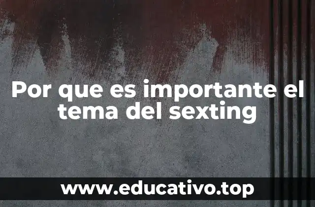 Por que es importante el tema del sexting