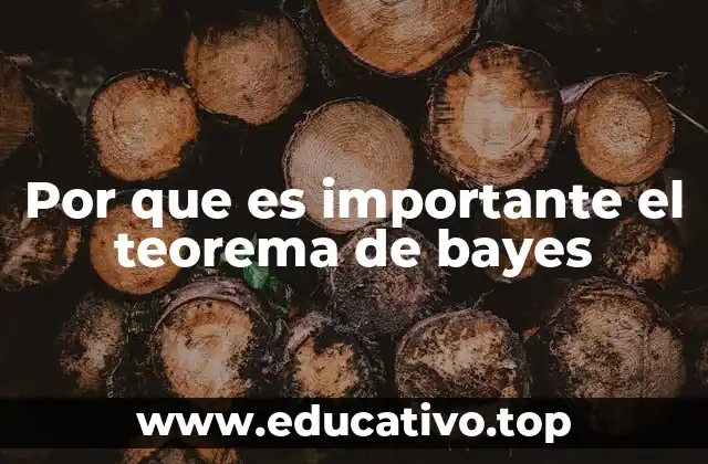 Por que es importante el teorema de bayes