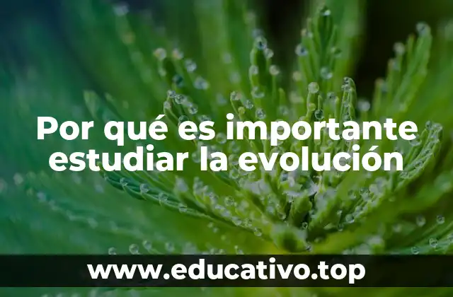 Por qué es importante estudiar la evolución