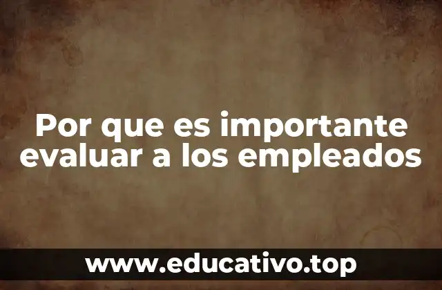 Por que es importante evaluar a los empleados