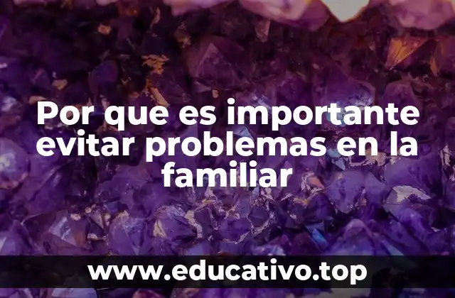 Por que es importante evitar problemas en la familiar