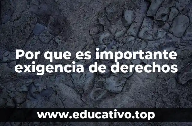 Por que es importante exigencia de derechos